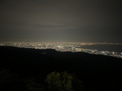 京都から大阪まであおによしで移動後、兵庫の六甲から夜景を眺めてみた